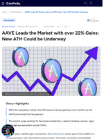AAVE Leads the Market with over 20% Gains: New ATH Could be Underway