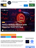 Helius Shocks Market with Massive 760K SOL Buy | Live Bitcoin News
