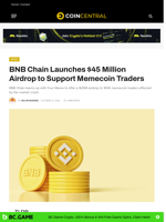 BNB Chain Launches $45 Million Airdrop to Support Memecoin
