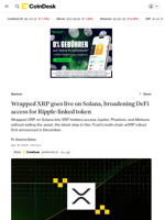 XRP news: Ripple-linked token goes live on Solana in DeFi boost
