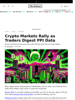 Crypto Markets Rally as Traders Digest PPI Data - 