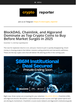 BlockDAG, Chainlink, and Algorand Dominate as Top Crypto Coins to Buy Before Market Surges in 2025