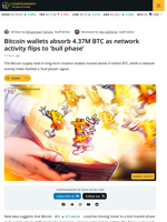 BTC Accumulation Hits 4.37M as Network Activity Sends Mixed Signal