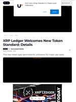 XRP Ledger Welcomes New Token Standard: Details - U.Today
