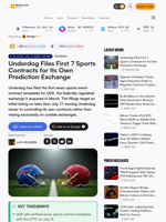 Underdog Files First 7 Sports Contracts for Its Own Prediction Exchange