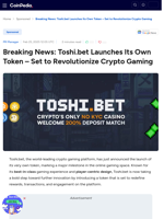 Breaking News: Toshi.bet Launches Its Own Token – Set to Revolutionize Crypto Gaming