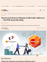Mastercard chooses Polygon to kill wallet addresses — but POL keeps bleeding - AMBCrypto