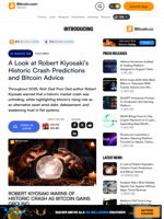 A Look at Robert Kiyosaki’s Historic Crash Predictions and
Bitcoin Advice