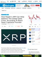 How Ripple’s XRP Can Help Address The Global Debt Crisis, According To Black Swan Capitalist Founder ⋆ ZyCrypto