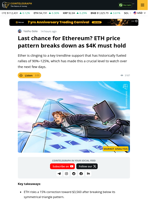 Last Chance for Ethereum? ETH Price Pattern Breaks Down as $4K Must Hold