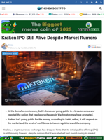 Kraken IPO Still Alive Despite Market Rumors - TheNewsCrypto