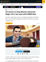 US Government Moves to Dismiss Roger Ver’s Tax Case with $50M Deal