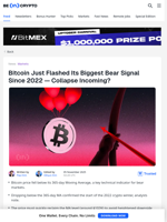 Bitcoin Just Flashed Its Biggest Bear Signal Since 2022 — Collapse Incoming? - BeInCrypto