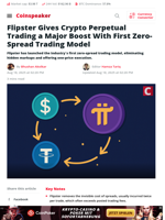 Flipster Introduces First Zero-Spread Crypto Perpetuals
