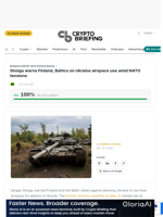 Shoigu warns Finland, Baltics on Ukraine airspace use amid NATO tensions