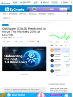 Coldware (COLD) Predicted to Move The Markets 20% at Launch