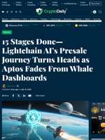 15 Stages Done—Lightchain AI’s Presale Journey Turns Heads as Aptos Fades From Whale Dashboards - Crypto Daily