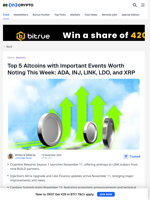 XRP Among Altcoin Watchlist Everyone Will Be Talking About This Week