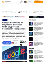 Google Launches AI Payments Protocol With Crypto and Stablecoin Integration – Featured Bitcoin News