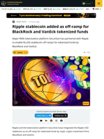 BlackRock, VanEck Tokenized Funds Add RLUSD Support