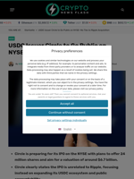 USDC Issuer Circle to Go Public on NYSE—No Ties to Ripple