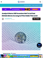 Analyst Warns XRP Investors Not To Let Fear Dictate Moves As Long As Price Holds This Level