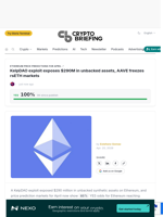 KelpDAO exploit exposes $290M in unbacked assets, AAVE freezes rsETH markets