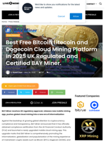 Best Free Bitcoin Litecoin and Dogecoin Cloud Mining Platform in 2025 UK Regulated and Certified BAY Miner. | Live Bitcoin News