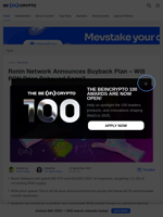 How Could the Ronin Network's Buyback Plan Impact RON Price?
