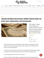 Saudi Arabia launches dollar bond sale as Iran war squeezes oil revenues
