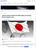 Japan's Bond Yields Hit 1999 Highs as Energy Shock Rattles Asia - BeInCrypto