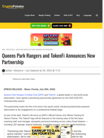 Queens Park Rangers and TokenFi Announces New Partnership