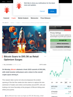 Bitcoin Soars to $95.5K as Retail Optimism Surges - NullTX