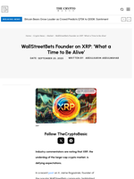 WallStreetBets Founder on XRP: ‘What a Time to Be Alive’