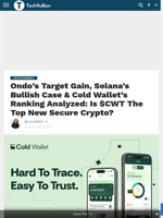 Ondo’s 85% Surge, SOL Builds, Cold Wallet Top Private Crypto