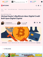 Michael Saylor's Big Idea: Digital Credit Built Upon Digital Capital