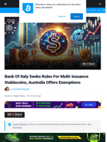 Bank Of Italy Seeks Rules For Multi-Issuance Stablecoins, Australia Offers Exemptions | Bitcoinist.com