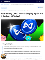 Axie Infinity (AXS) Price is Surging? Will it Reclaim $3 Today?