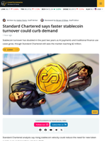 Standard Chartered Says Faster Stablecoin Turnover Could Curb Demand