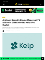 Arbitrum Security Council Freezes $71 Million in ETH Linked to Kelp DAO Exploit - CoinCentral