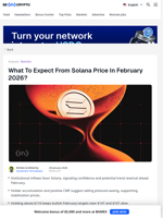 What To Expect From Solana Price In February 2026?