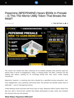 Pepemine ($PEPEMINE) Nears $500k In Presale – Is This The Meme Utility Token That Breaks the Mold? - Visionary Financial