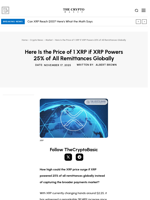 Here Is the Price of 1 XRP if XRP Powers 25% of All Remittances Globally
