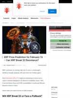 XRP Price Prediction for February 16 - Can XRP Break $3 Resistance? - NullTX