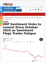 XRP Sentiment Sinks to Lowest Since October 2025 as Santiment Flags Trader Fatigue - The Crypto News Wire