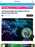 SUI Climbs Into High-Risk Territory As Wave 4 Nears Its Exhaustion Point