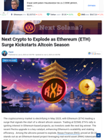Next Crypto to Explode as Ethereum (ETH) Surge Kickstarts Altcoin Season