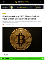 Praetorian Group CEO Pleads Guilty to $200 Million Bitcoin