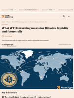 What WTO’s warning means for Bitcoin’s liquidity and future rally - AMBCrypto