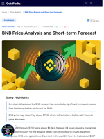 BNB Price Analysis and Short-term Forecast